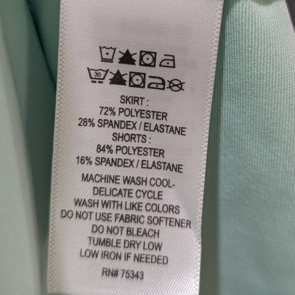 Tommy Bahama Golf Tennis Mint Green Ruffle Hem Skort Womens Large Active Skirt - Picture 6 of 7